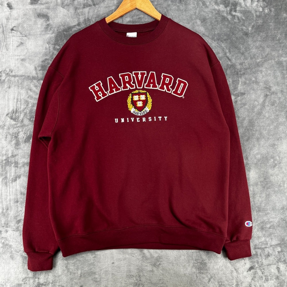 Champion Harvard University College Crewneck Sweatshirt Adult XL Burgundy Red